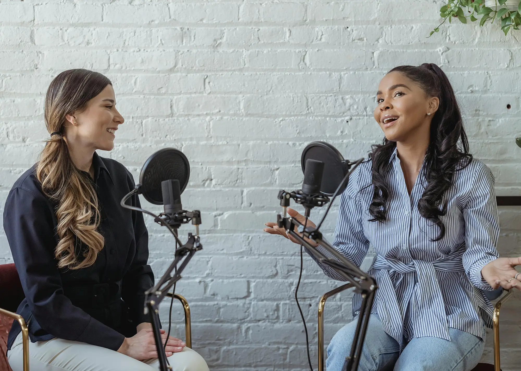 Two women thought leaders podcasting - Photo by George Milton