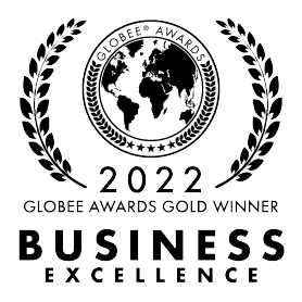 GLOBEE AWARDS 2022 Gold Winner Business Excellence badge
