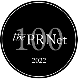 the PRNet 100 2022 award badge