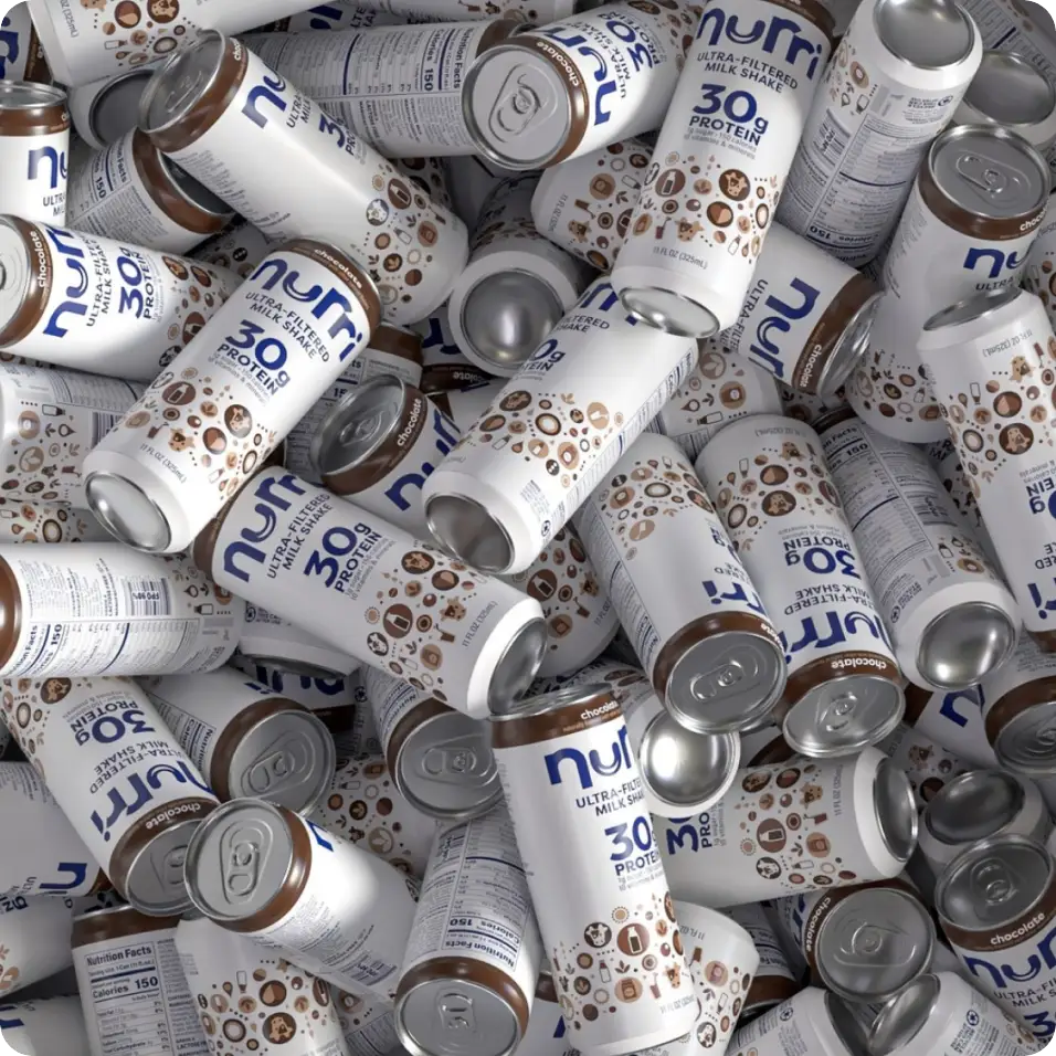 a pile of nurri cans